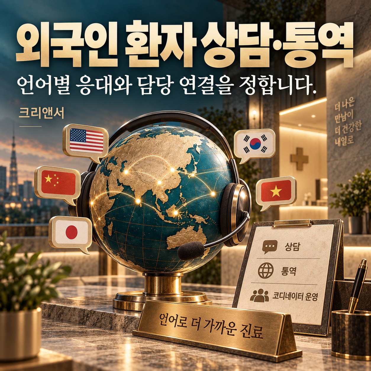 외국인 환자 담당 의료관광코디네이터의 업무 구분